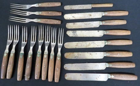 19pc New York Knife Co. Walden, NY Forks & Knives