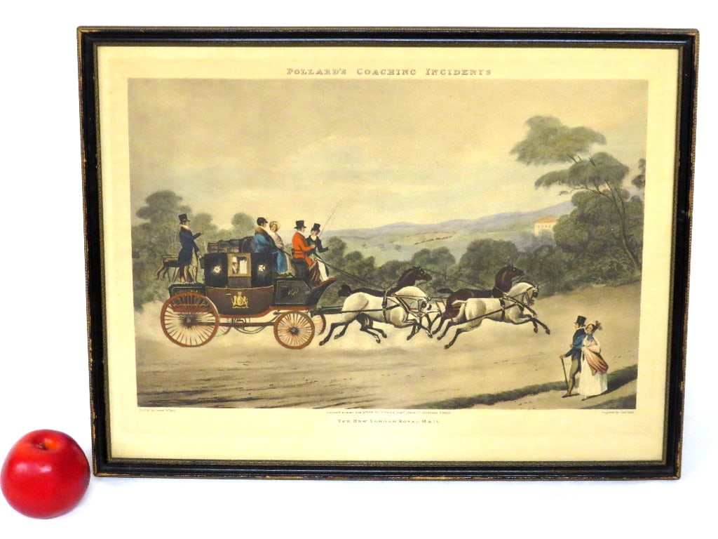 1851 Engraving Pollard's Coaching Incidents 19th C. Litho (1 of 7)