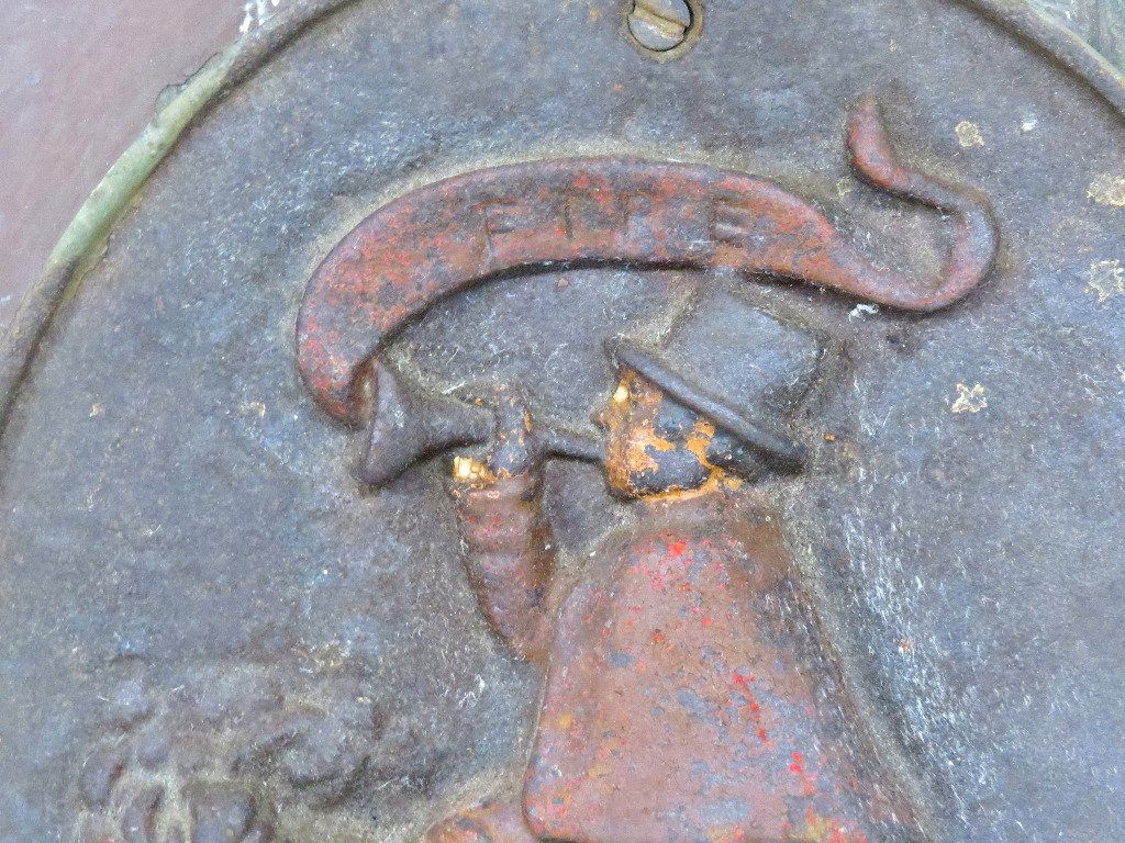 Cast Iron Fire Mark - Firemen's Insurance Co. Baltimore MD (1 of 5)
