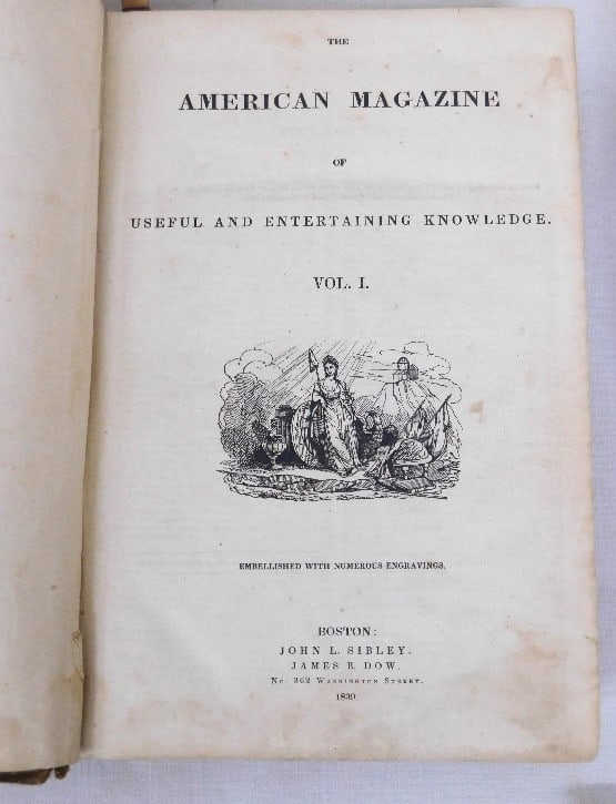 4 Bound Volumes Graham's American Magazine 1839 & 1854 (1 of 2)