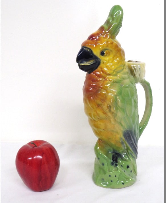 St. Clement Pottery France Majolica Parrot Form Absinthe Pitcher (1 of 6)