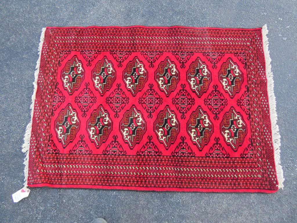 A Vintage Persian Bokhara Rug (1 of 4)