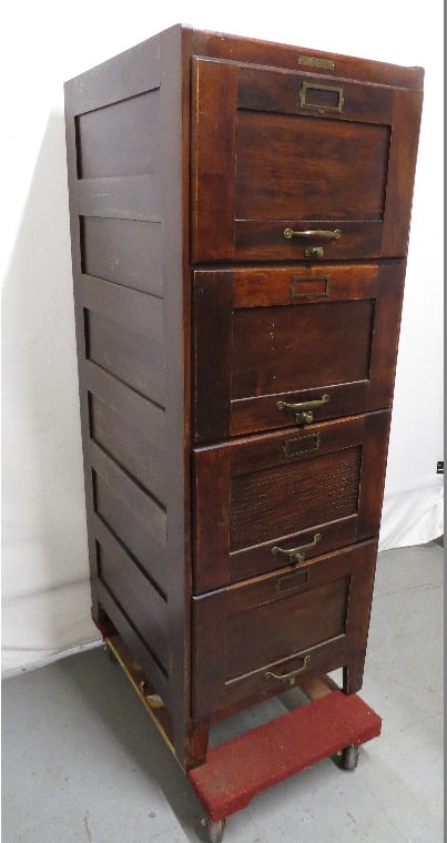 4 Drawer Melton Rhodes Co. wooden filing cabinet (1 of 7)