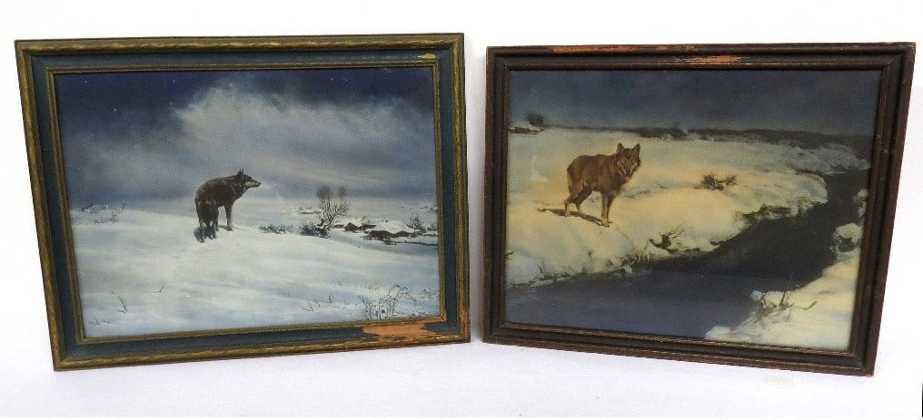 After Leslie Sisson - Two Framed Lone Wolf Prints (1 of 7)