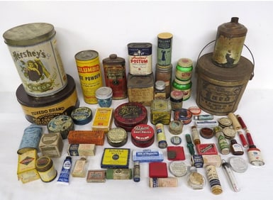 A large lot of advertising tins & packaging early 20th C.