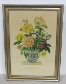 19th C. Handcolored French Litho Titled "Vase Du Japon"