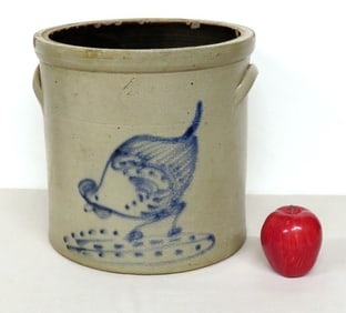 NYS 4 Gal Chicken Pecking Corn Ellenville, NY Attributed