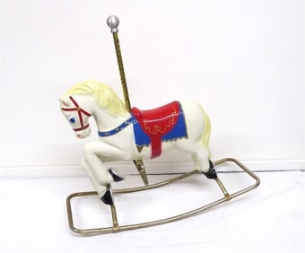 Vintage Fiberglass Carousel Rocking Horse