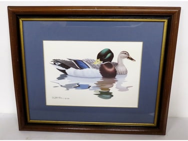 Richard Sloan Mallard Duck's Framed Print c.1980