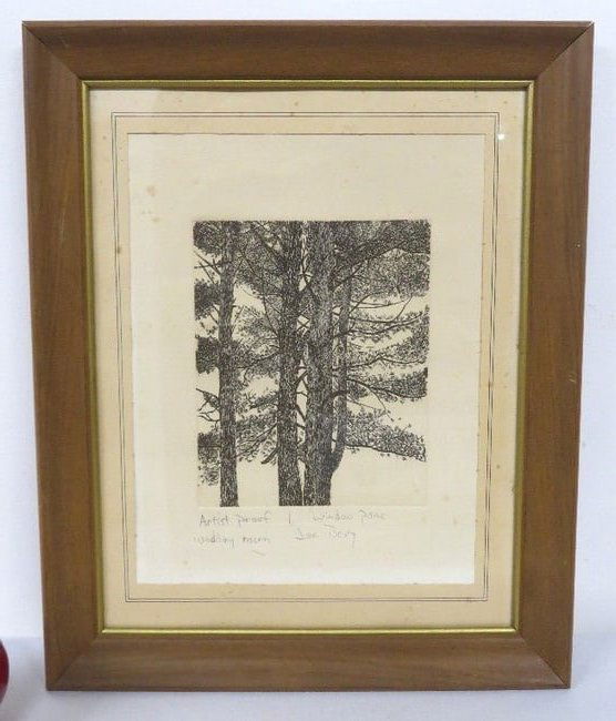 Mid Century Etching by Jan Berg (1 of 5)