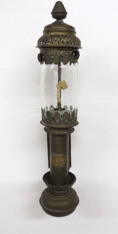 A 19th C. Styled Railroad Car Brass Wall Lantern CER (1 of 7)