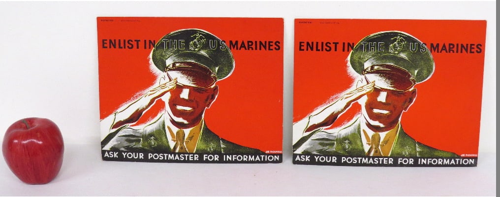 1950's Heavy Cardboard US Marines Enlistment Posters (1 of 5)