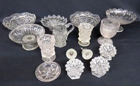 Lot of 19th C. Flint Glass Vessels