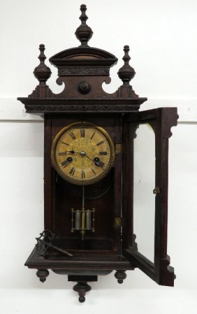 A Victorian Hamburg American Corporation Wall Clock
