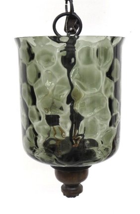 A Vintage 1960's Era Smoky Shade Hanging Lamp