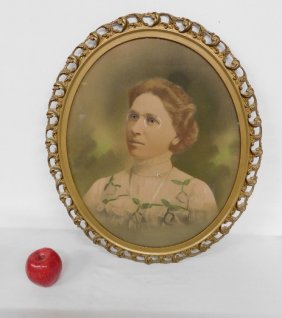 A Victorian Hand Tinted Image of a Woman in Spectacles