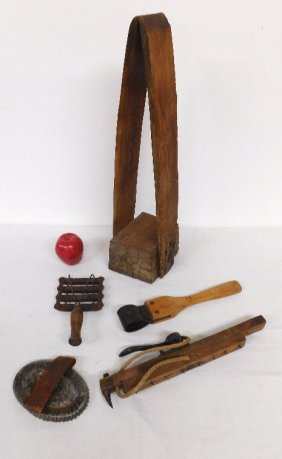 A Group of Equestrian & Farm Animal Antique Tools