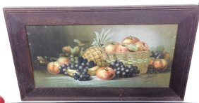 George Hadland (American, 20th C.) Pastel Print California Fruits