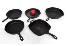 Cast iron frying pans incl. Griswold, Wagner & Lodge