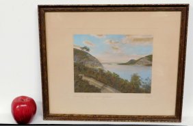 Sawyer Hand Tinted Photo - Storm King Highway at Highlands