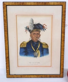 Color Litho Potawatomie Indian Chief Wa-Baun-See