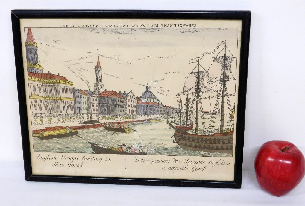 Color Litho Landing of English Troops NY Harbor 1776 (1 of 6)