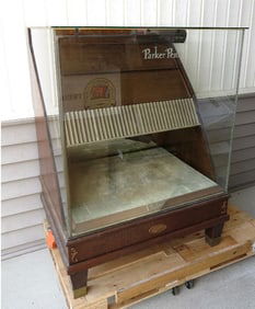 Early 1900's Parker Pens Country Store Display Cabinet