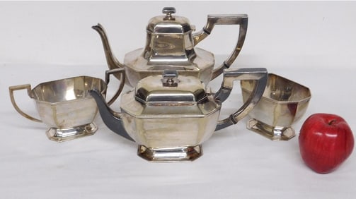 Barbour Silver Co. Art Deco 4pc Tea/Coffee Service