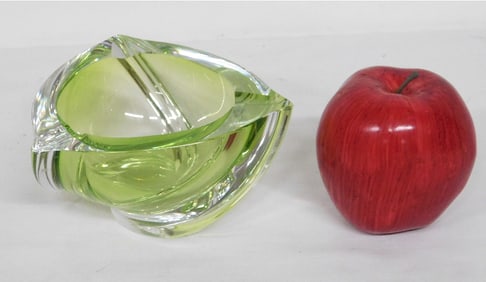 Val St. Lambert Translucent Citrine Glass Ashtray