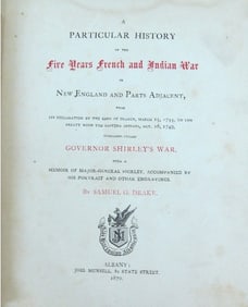 A History of the Five Years French and Indian War, 1870