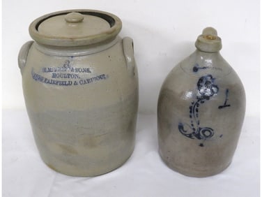 Canadian Stoneware Jug S. Skinner, E. Merritt & Sons