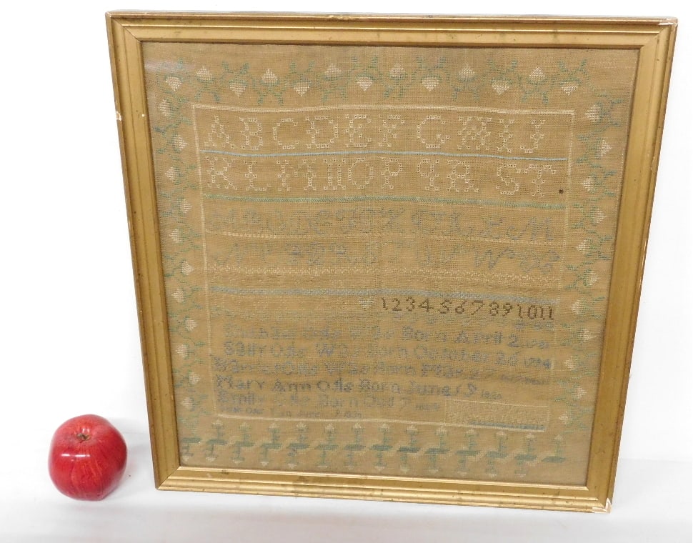 an 1836 Sampler by Mary Ann Ojls (1 of 9)