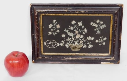 An 1889 Dated Crewel Work by 98yr Old Born 1791