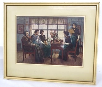 A Walter Firle (German, 1859-1929), Framed Engraving