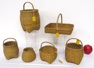 Six Jo-Ann Munton Baskets York Maine in Various Forms.