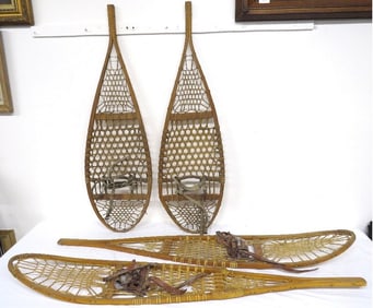 Two Pair of Antique Snow Shoes Tubbs, Wallingford VT