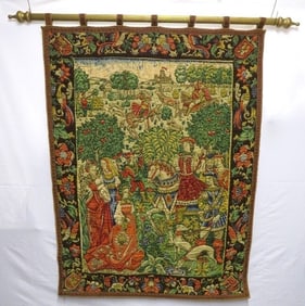 A Rosel Enlightenment Period Lined Tapestry