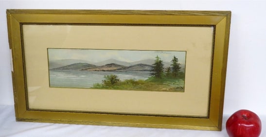 Early 20th C. Watercolor of Hudson River, unsigned