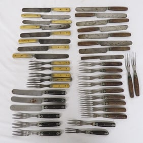 39pc New York Knife Co. Walden, NY Forks & Knives