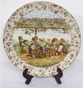 Paul Utzchneider Co. Sarreguemines Story Faience Plate
