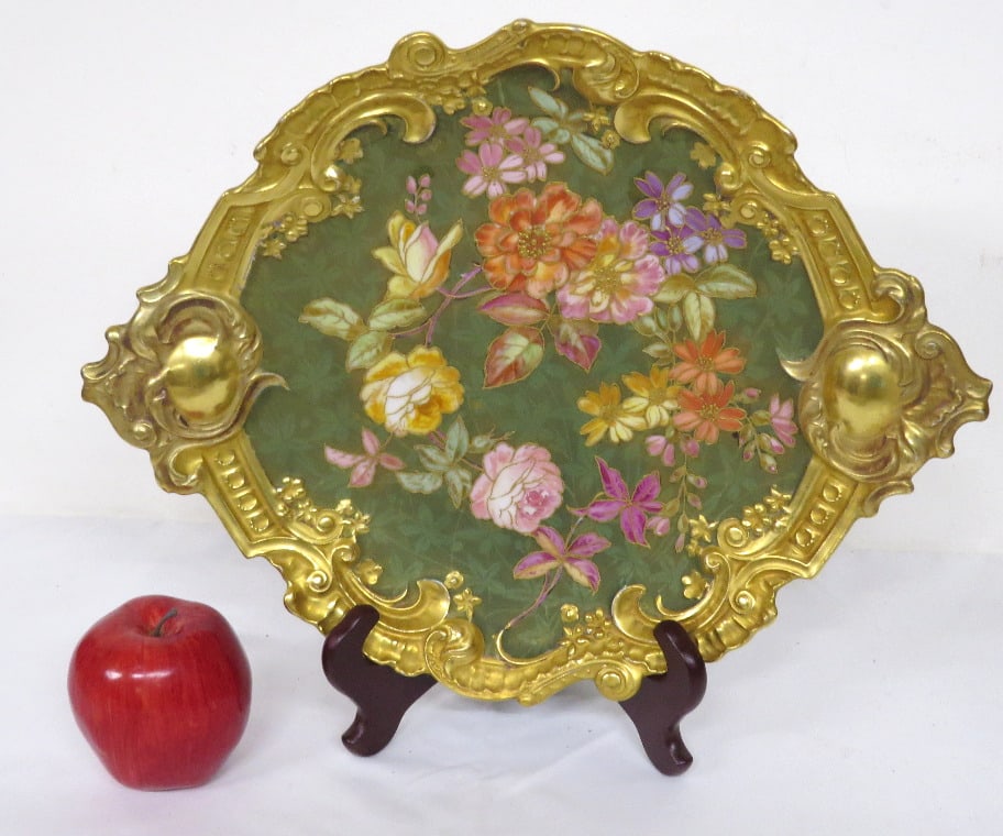 Gorgeous CM Limoges Depose' Painted Platter 19th C. (1 of 5)