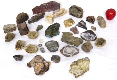 A Large Group of Minerals, Crystals, Geodes, Etc.