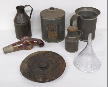 Early Country Tinware, Adams Coffee Grinder & More