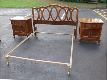 MCM Bassett Cherry French Colonial Nightstands