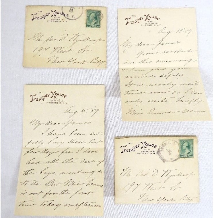 Two 19th C. Letters from Tremper House, Phoenicia, NY (1 of 5)