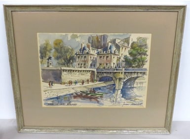 A MCM Watercolor of Le Vert Galant by Juan Maunt