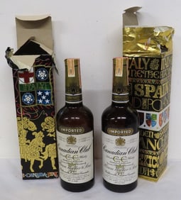 Two 1960's Unopened Bottles of Canadian Club.