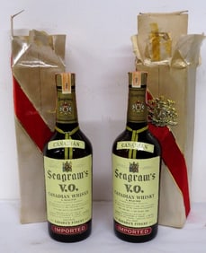 Two 1960's Unopened Bottles of Seagram's VO