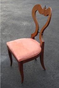 A Biedermeier Side Chair Heart or Shield Back