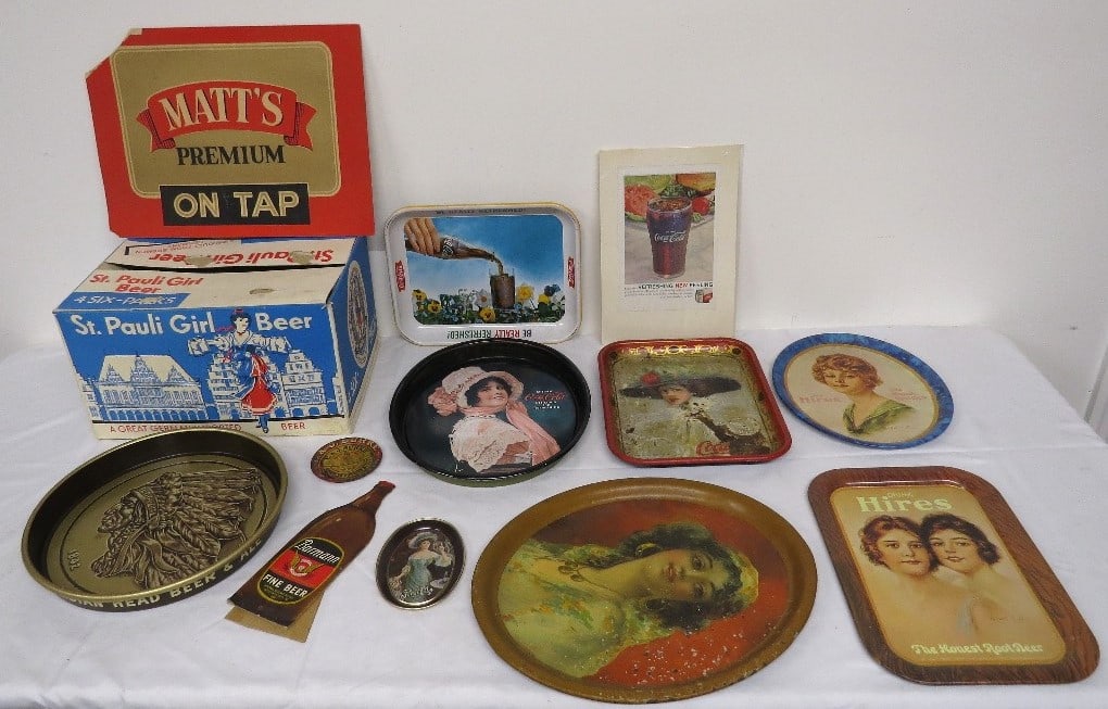 Beer & Soda Advertising Lot - Tip Tray, Serving Tray's, etc. (1 of 10)